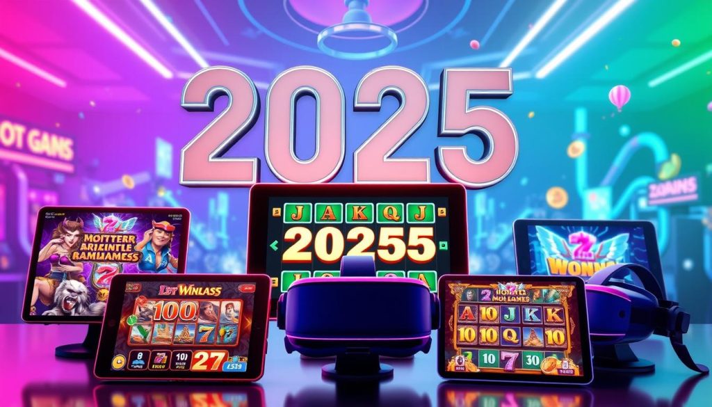 2025년 최신 슬롯 게임 트렌드를 보여주는 이미지