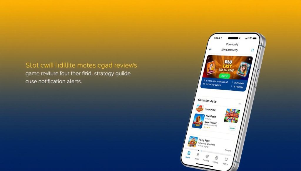 슬롯커뮤니티 모바일 앱 인터페이스